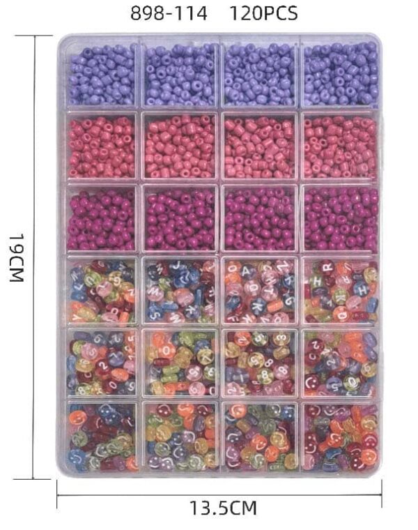 Kit créatif perles colorées 120pcs
