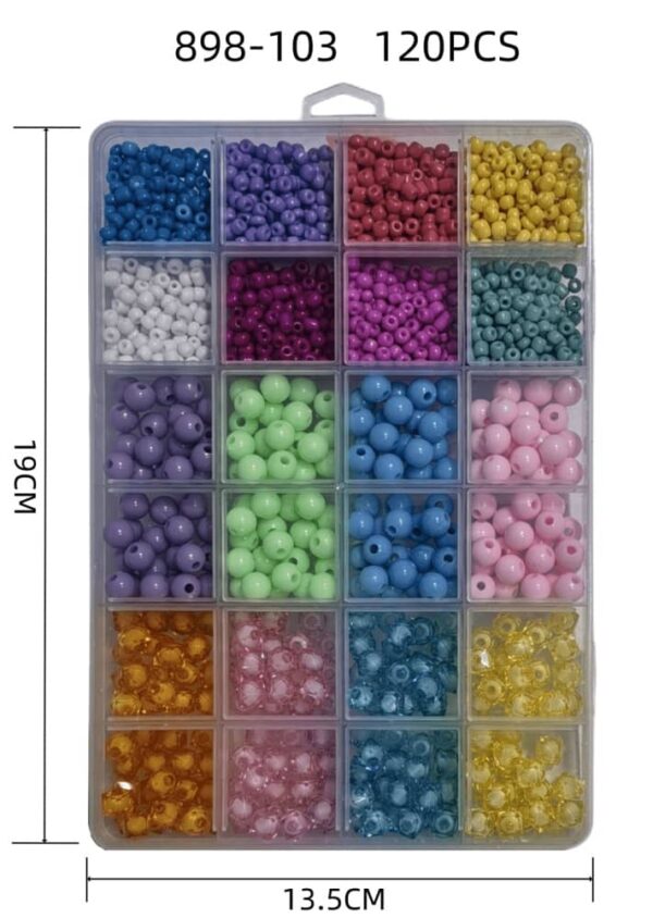 Kit Créatif Perles Colorées 120 Pièces