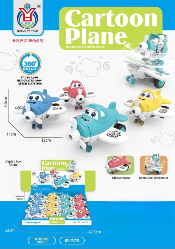 Avions Cartoon Plane Rotatifs