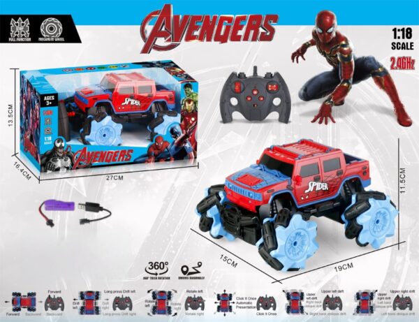 Voiture Télécommandée Avengers Spider