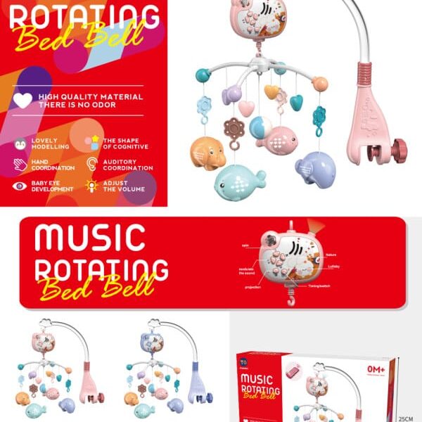 Mobile musical rotatif pour lit