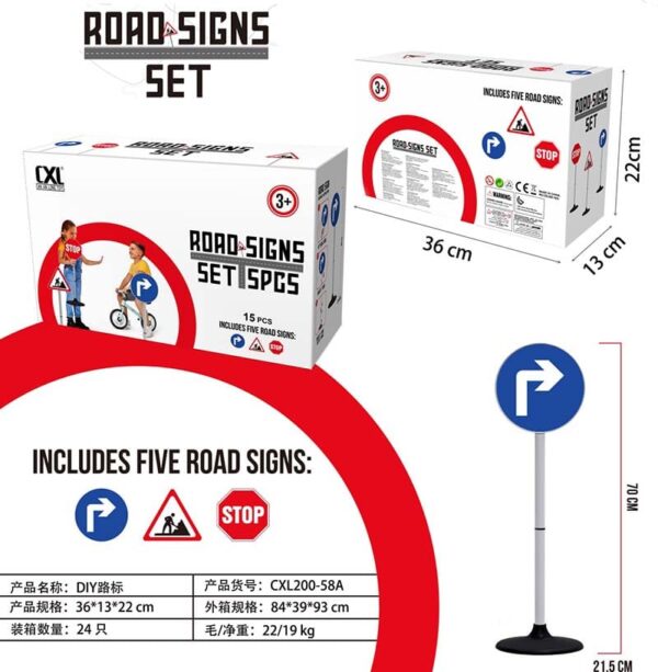 Kit Enfant Panneaux de Signalisation Routière