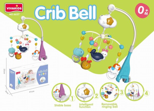 Mobile musical Crib Bell bébé