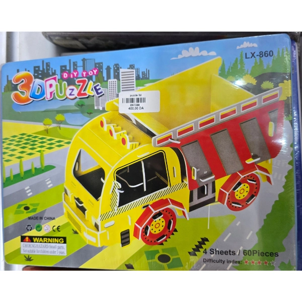 Camion de pompier 3D Puzzle